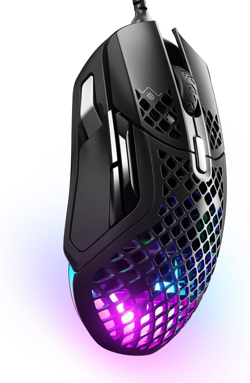 SteelSeries Aerox 5 - Holey RGB Gaming Mouse - Ultra-lightweight Water Resistant Design - 18K DPI TrueMove Air Optical Sensor
