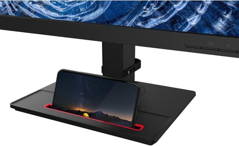 Lenovo ThinkVision T24i-20 24" Full HD WLED LCD Monitor - Raven Black in-Plane Switching (IPS) Technology - 1920 x 1080 - HDMI - VGA - DisplayPort - USB Hub HDMI