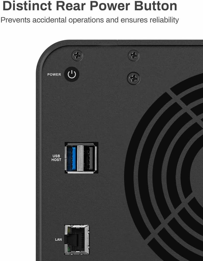 TERRAMASTER F4-212 4 Bay NAS - Quad Core CPU, 2GB DDR4 RAM, Network Attached Storage Personal Cloud with Rich Backup Solutions (Diskless)