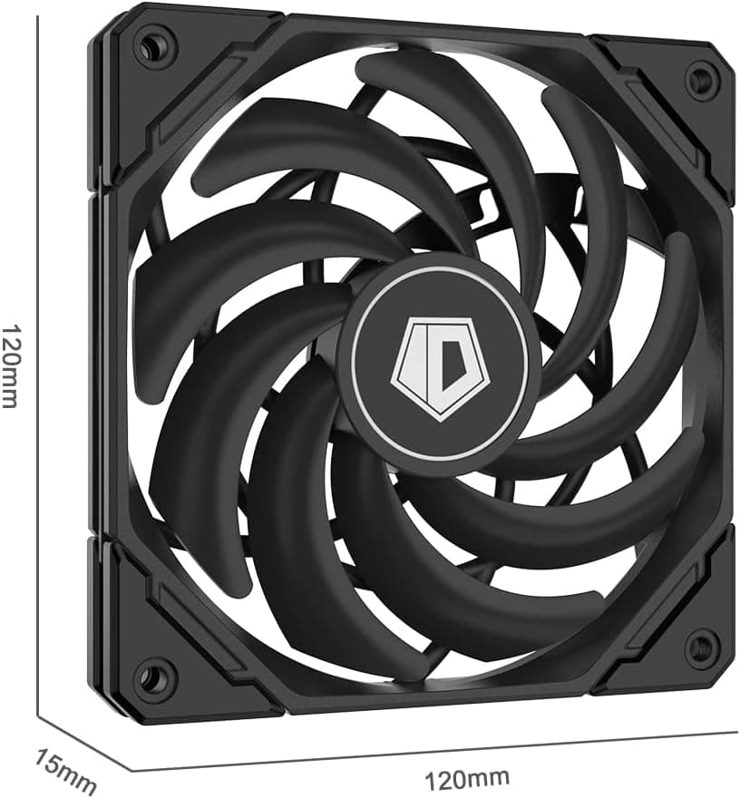 ID-COOLING IS-55 Black CPU Cooler Low Profile 55mm Height CPU Air Cooler 5 Heatpipes 120x120x15mm Slim Fan, CPU Fan for Intel LGA1851/1700/115X/1200; AMD AM4/AM5