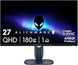 Alienware 27 Gaming Monitor - AW2725DM - 27-inch QHD 180Hz 1ms Display, IPS, NVIDIA G-SYNC, AMD Freesync, VESA AdaptiveSync.