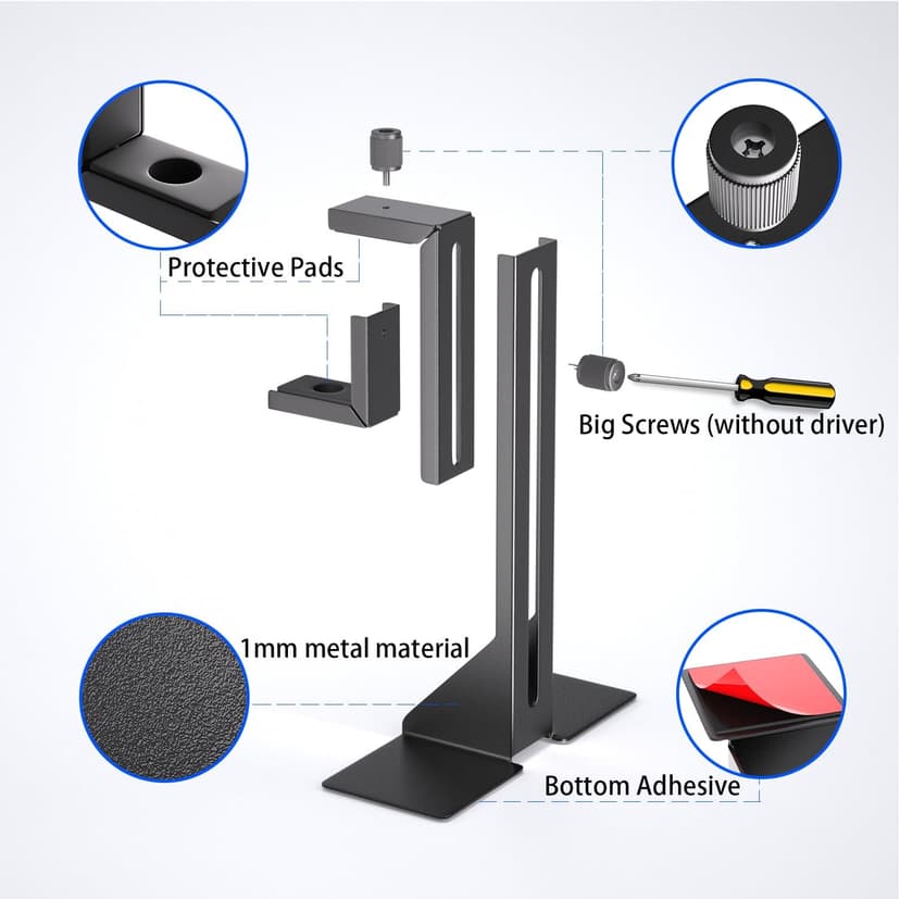 GPU Support Bracket, Graphics Card Support, GPU Brace, Video Card Holder Bracket with Bottom Adhesive, GPU Stand, Adjustable Anti Sag GPU Stand 35-120mm, Support GPU 4090 Thickness Support up to 75mm