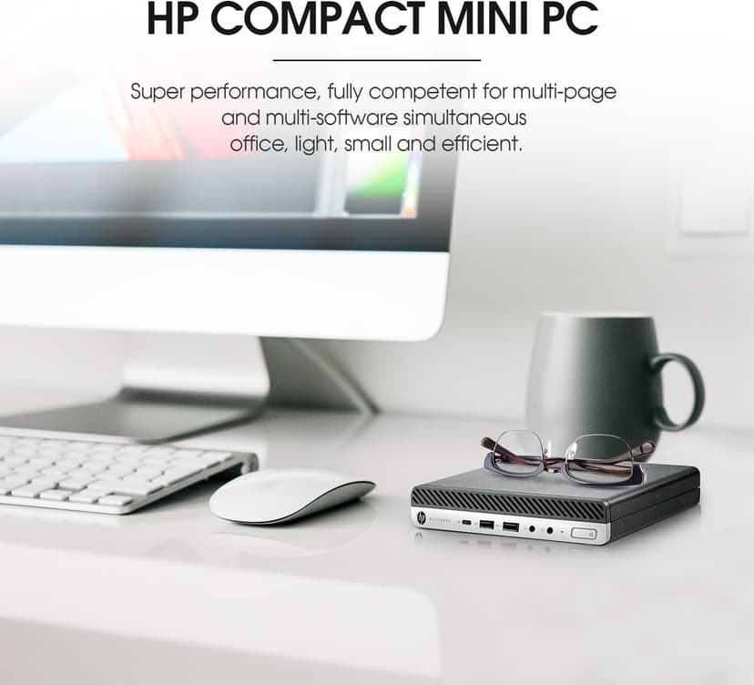 HP 800 G3 Mini Computer PC with Dual 24 inch Monitors Bundle,Intel i7-6700, 32GB RAM,New NVMe 1TB SSD, Wi-Fi 6e,Bluetooth 5.2,Windows 10 Pro (Renewed)