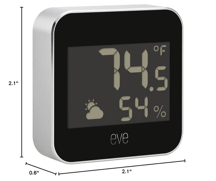 Eve Weather - Apple HomeKit Smart Home, Connected Outdoor Weather Station for Tracking Temperature, Humidity & Barometric Pressure, Precision Sensors, Wireless, Bluetooth and Thread