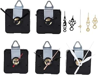 5 Pcs Clock Movement Mechanism Parts Silence Quartz DIY Wall Clock with 7 Different Pairs Clock Hands Replacement Kit