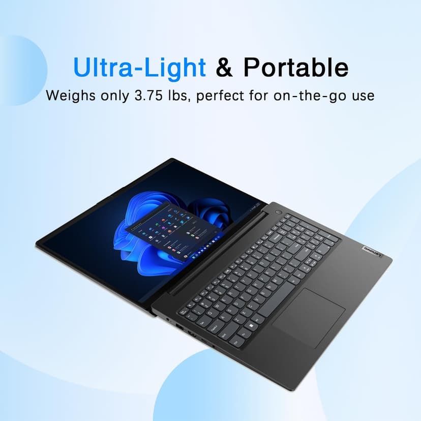 Lenovo V15 Business Laptop | Intel 4-core Processor | 15.6" FHD (1920 x 1080) | 32GB RAM | 1TB SSD | Ethernet RJ-45 | Military Durability | Windows 11 Pro | w/WOWPC 500GB External Storage