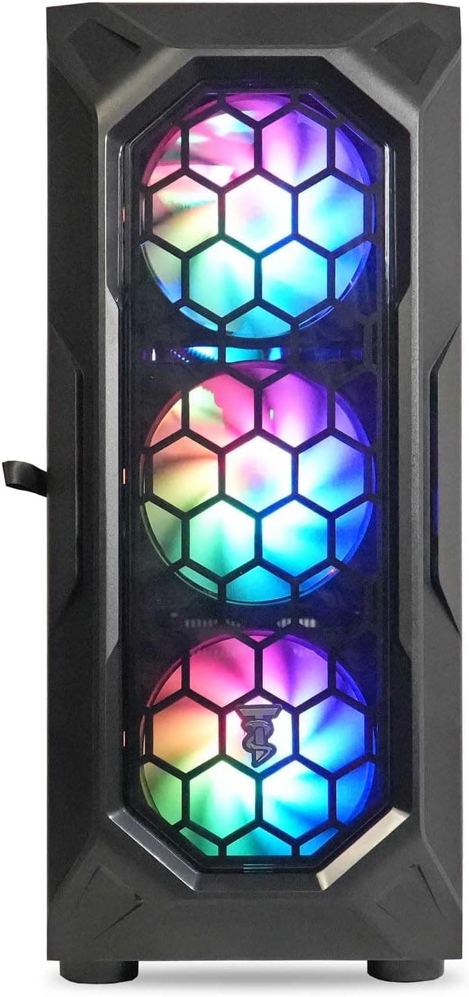 ViprTech Overlord 2.0 Liquid-Cooled PC - AMD Ryzen 7 5700X (4.6Ghz Turbo), RTX 4070 Super 12GB, 32GB DDR4 3200, 2TB NVMe SSD, 800W Gold PSU, VR-Ready, WiFi BT, Win 11, Gaming Desktop Computer