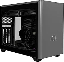 Cooler Master NR200P MAX V2 Mini-ITX PC Case, Top-Mount 280mm AIO, 357mm Vertical GPU Mount, V850W SFX Gold PSU, 90° 12VHPWR, 600W PCIe 5.1, Compatible RTX 5090, RX 7090 XT, Tempered Glass, DIY
