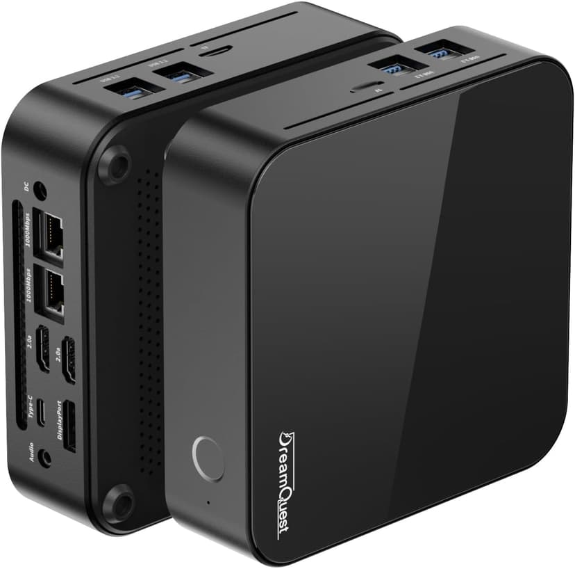 DreamQuest Mini PC Linux Preinstalled, Intel N150 (up to 3.6GHz) Mini Desktop Computers 16GB DDR4 512GB SSD, USB C, DP, HDMI, USB 3.2, Dual LAN,WiFi, Bluetooth, Support 4K 60Hz, Support Windows 11 Pro