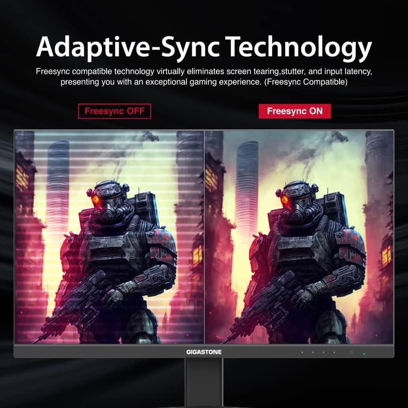 Gigastone 24 inch IPS LED Back Light Gaming Monitor 3-Pack 165Hz FHD 1920 x 1080, 1080P 178° Wide View, Triple Monitor, Built-in Speakers, FreeSync, Ergonomic Tilt VESA Mount,DP,HDMI
