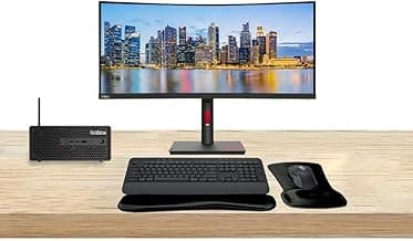 Lenovo ThinkStation P3 SFF i7, 64GB RAM, 1TB SSD, Windows 11 Pro, RTX A2000 12GB Bundled with ThinkVision T34w 34” Curved 2K UWQHD, MK650 Wireless Keyboard & Mouse, Gel Mouse & Wrist Pad