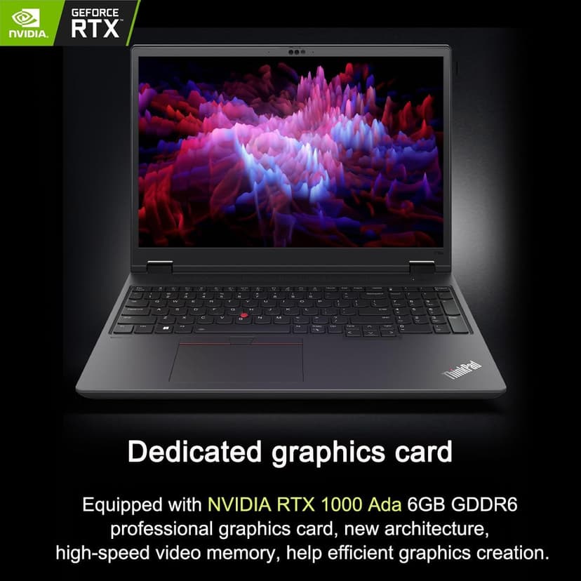 Lenovo ThinkPad P16v Gen 2 Mobile Workstation Laptop (16" 4K 100%DCI-P3, NVIDIA RTX 1000 Ada 6GB, Intel Ultra 7 155H, 64GB DDR5 RAM, 2TB SSD) 800 nits, 2 x Thunderbolt 4, 5MP IR Webcam, Win 11 Pro