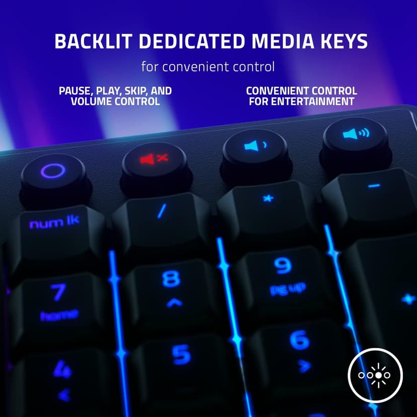 Razer Ornata V3 Gaming Keyboard: Low Profile Keys - Mecha Membrane Switches - UV Coated Keycaps - Backlit Media Keys - 10 Zone RGB Lighting - Spill Resistant - Magnetic Wrist Wrest - Snap Tap