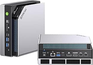 GMKtec AI Mini PC Ryzen Al Max+ 395 (up to 5.1GHz) Mini Gaming Computers, 128GB LPDDR5X 8000MHz (16GB*8) 2TB PCIe 4.0 SSD, Triple Screen 8K Display, WiFi 7 & USB4, SD Card Reader 4.0 EVO-X2