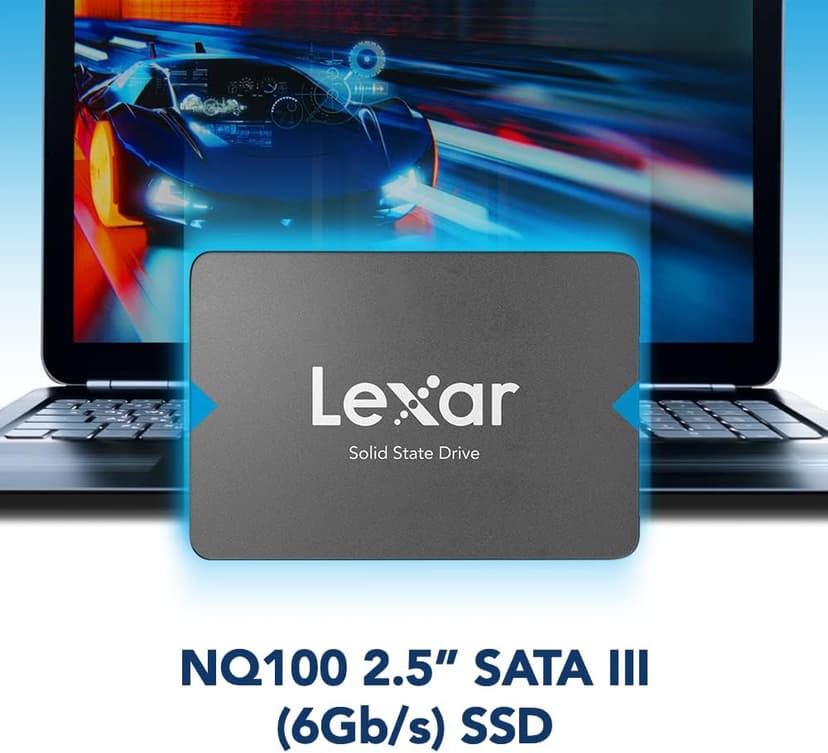 Lexar 480GB NQ100 SSD 2.5 Inch SATA III Internal Solid State Drive, Up to 550MB/s Read, Gray (LNQ100X480G-RNNNU)