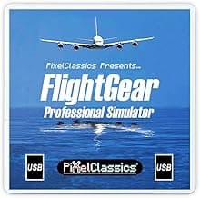 FlightGear Flight Simulator 2023 X on USB | Flight Sim Plane & Helicopter Professional Simulator Including 600 Aircraft, 20,000 Real World Airports Compatible with Microsoft Windows 11 10 8 7 Vista PC
