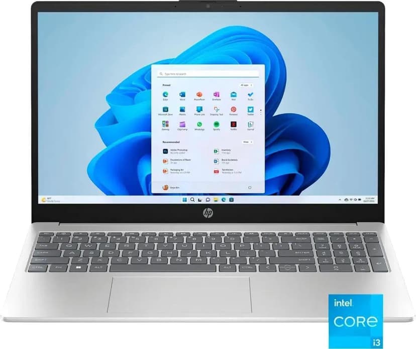 HP 15.6" HD Touch Screen Laptop | Intel Core i3-1215U (6 Cores, 8 Threads) | Intel UHD Graphics | Silver | 8GB RAM | 256GB SSD | Windows 11 S | Bundle with Stylus Pen