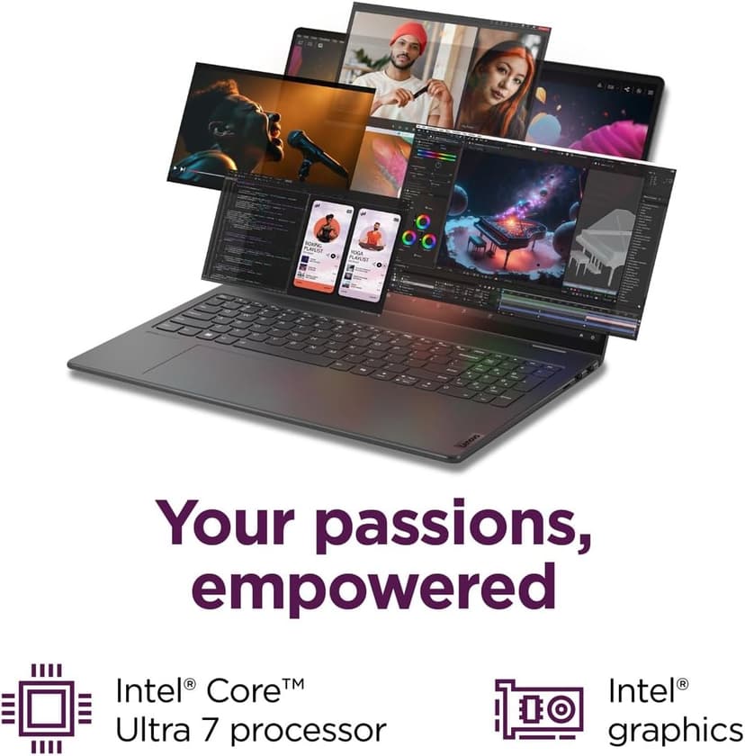 Lenovo Yoga 7i 2-in-1 Business Laptop (16" FHD+ Touchscreen, Intel Ultra 7 155U (Beat i7-1355U), 16GB DDR5 RAM, 1TB SSD) Fingerprint, Backlit, FHD IR Webcam, Thunderbolt 4, Win 11 Home, 2025 AI PC