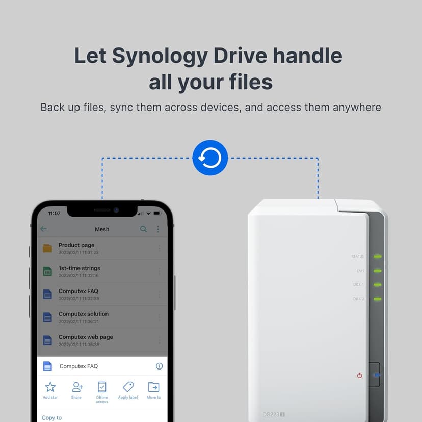 Synology 2-Bay DiskStation DS223j (Diskless)