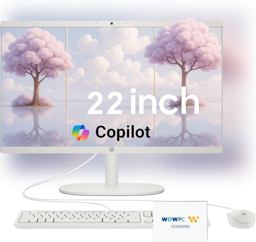 HP 22" FHD All-in-One Desktop PC • Latest 2025 Model – Exclusive Back-to-School Limited Edition • 64GB RAM • 2.5TB Storage (2TB SSD + 512GB External HD) • 13th Gen Intel Quad-Core CPU • Windows 11
