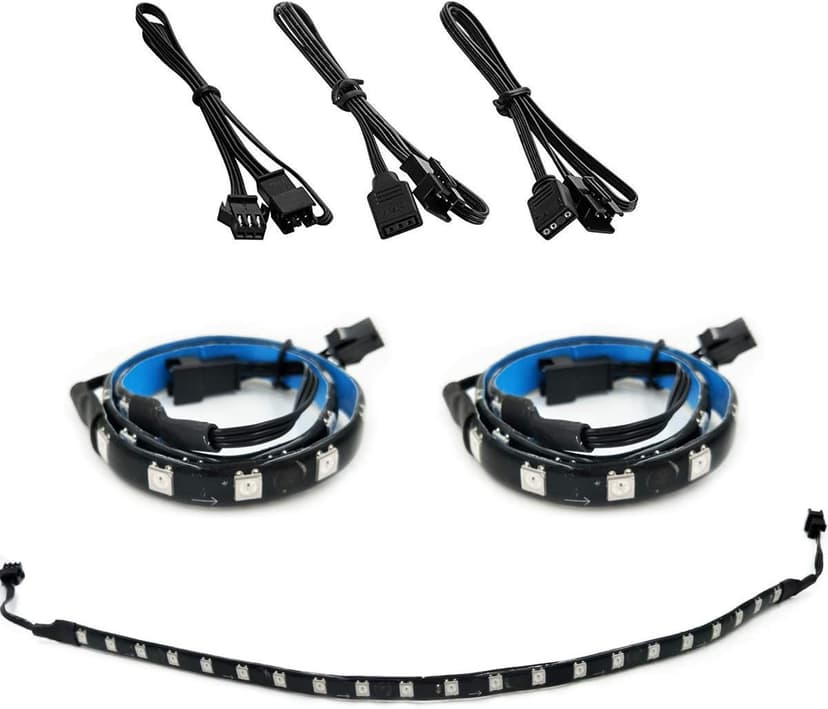 Addressable RGB PC LED Strip, 13.78 x 0.39 x 0.12 inches Clear Silicone Covering, for 5V 3-pin argb Header, Built-in Eight Strong Magnets, Easy to Install