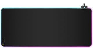 CORSAIR MM700 RGB Extended Cloth Gaming Mouse Pad - 36.6" x 15.8" - 360° RGB Lighting - Two USB Port Hub - Thick Rubber - Black
