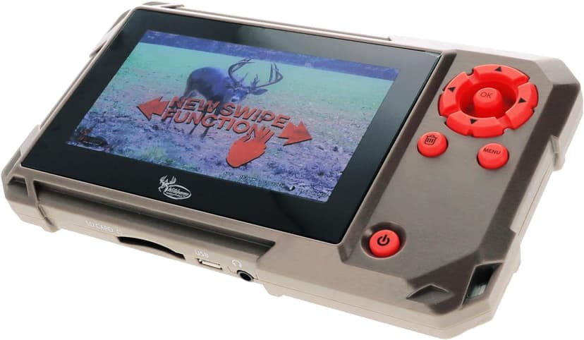 WILDGAME INNOVATIONS Trail Pad Swipe | VU60 SD Card Viewer for Hunting & Wildlife Observation | Compact Water-Resistant Memory Card Reader with 4.3" Touch Screen, Dark Green