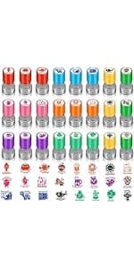 Yinder 24 Pcs Teacher Stamps for Classroom Self Inking School Classroom Stamps Bulk for Teachers Elementary Colorful Motivational Encouraging Gifts(Cute Animal)