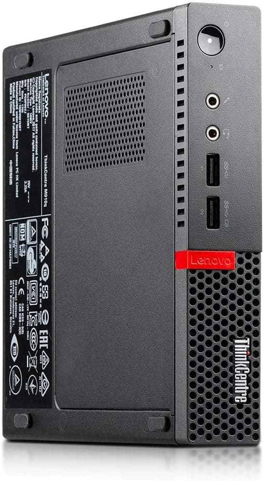 Lenovo ThinkCentre M910q Tiny Desktop Computer Windows 11 Pro - Intel Core i5-6500T 2.5GHz, 16 GB RAM, 256GB SSD, USB 3.0, DisplayPort, WiFi, BT Mini PC (Renewed)