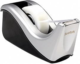 Scotch Desktop Tape Dispenser, Silvertech Two-Tone (C60-ST)