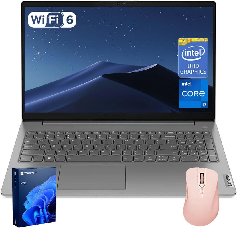 Lenovo V15 Business Laptop | 15.6" FHD Anti-Glare | Intel Core i7-13620H | 24GB RAM | 1TB SSD | HDMI | Numeric Keypad | Webcam | Wi-Fi 6 | Windows 11 Pro | Bundle with Thunderobot Wireless Mouse