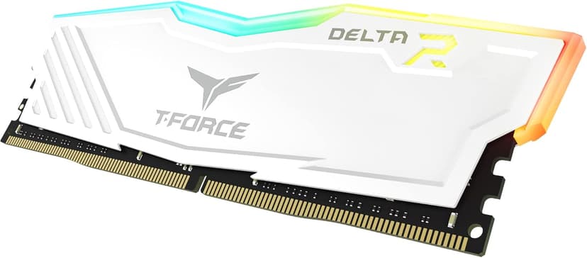 TEAMGROUP T-Force Delta RGB DDR4 16GB (2x8GB) 3200MHz (PC4-25600) CL16 Desktop Memory Module ram White - TF4D416G3200HC16CDC01