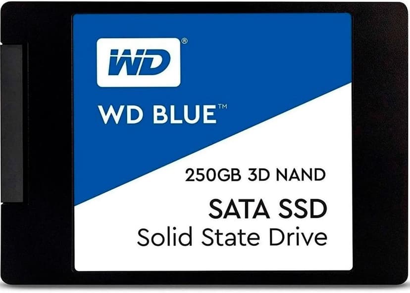 Western Digital 250GB WD Blue 3D NAND Internal PC SSD - SATA III 6 Gb/s, 2.5"/7mm, Up to 550 MB/s - WDS250G2B0A