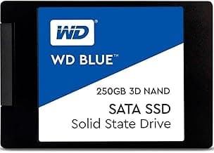Western Digital 250GB WD Blue 3D NAND Internal PC SSD - SATA III 6 Gb/s, 2.5"/7mm, Up to 550 MB/s - WDS250G2B0A