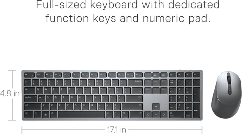 Dell Premier Multi-Device Wireless Bluetooth Keyboard and Mouse - KM7321W