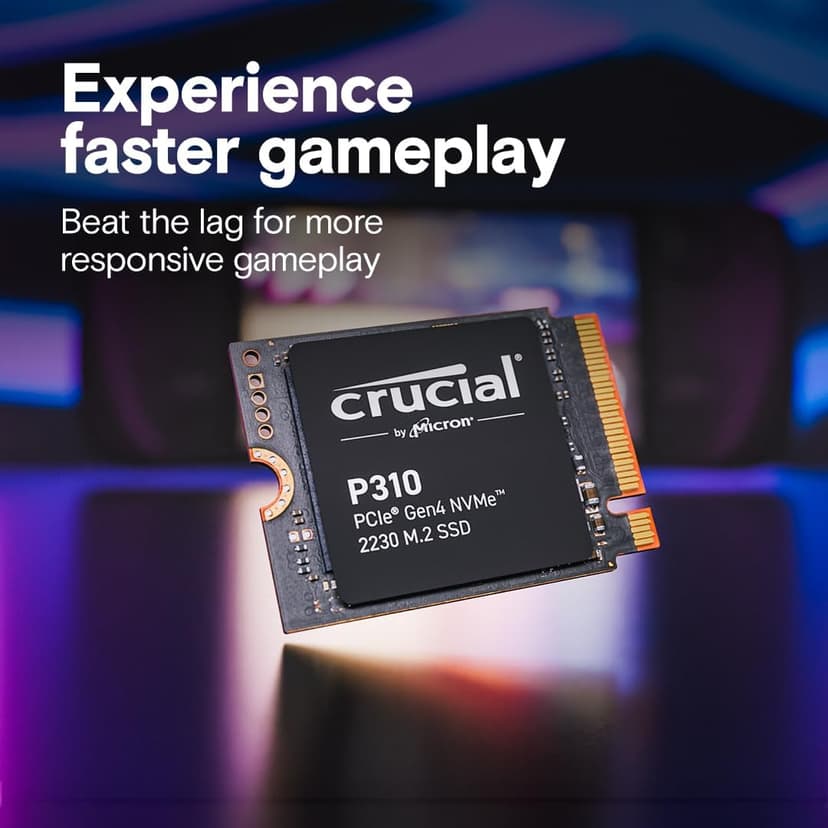Crucial P310 2TB PCIe Gen4 2230 NVMe M.2 SSD - Up to 7,100 MB/s - Uplevel Your Console - Internal Solid State Drive (PC) - CT2000P310SSD2​​