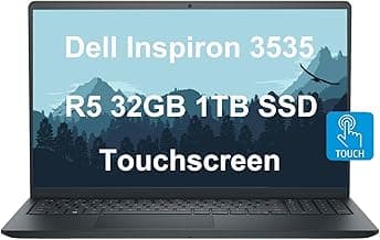 Dell Inspiron 15 15.6" Laptop (FHD Touchscreen, AMD Ryzen 5 7530U, 32GB RAM, 1TB PCIe SSD, (6-Core Beat i7-1165G7)) Numeric Keypad, Webcam, Inspiron 3000 3535, Win 11 Home, Carbon Black