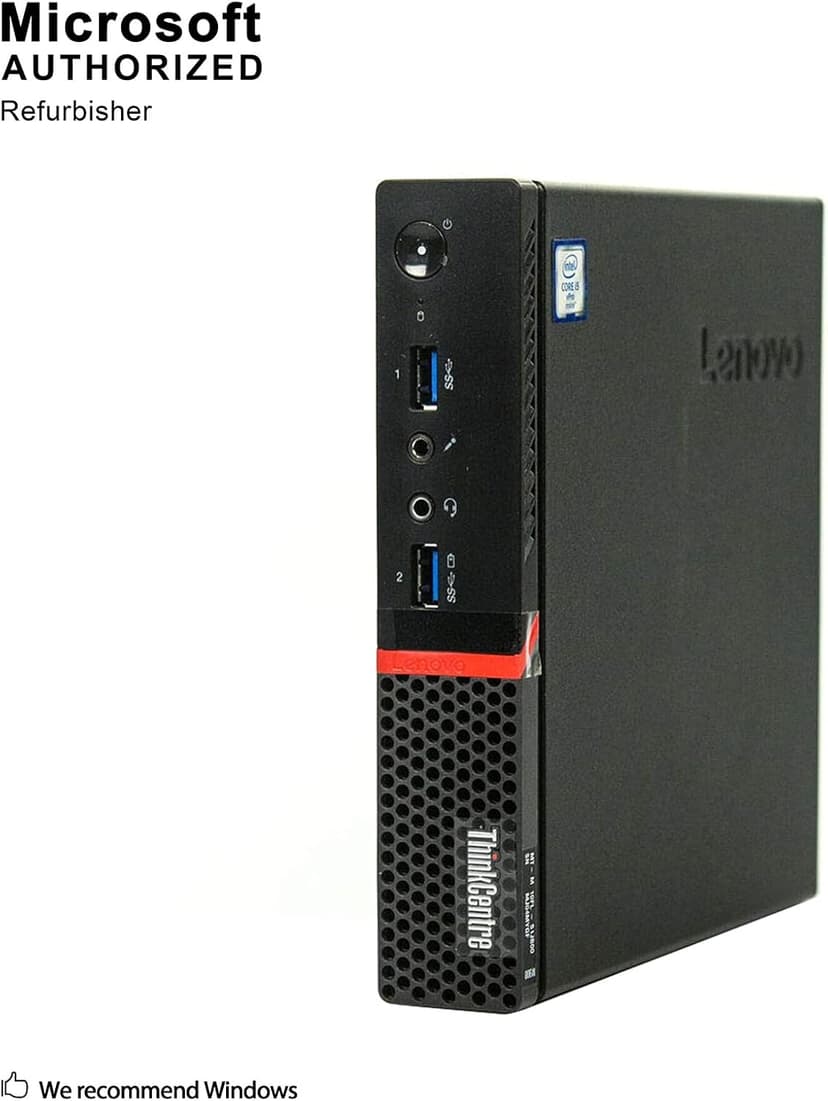 lenovo ThinkCentre M900 Tiny Desktop Micro Tower PC (Intel Core i5-6500T, 8 GB Ram, 256 GB SSD, USB 3.0, WiFi) Windows 10 Pro (Renewed)