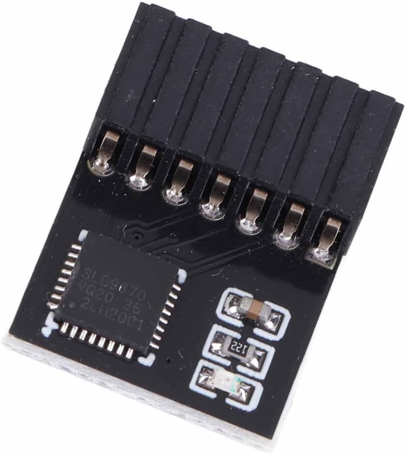 TPM 2.0 Module, Black PCB 14Pin SPI TPM 2.0 Encryption Security Module Remote Card Replacement TPM Chip Computer Components Fit for Motherboard Fit for Win11 System