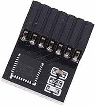 TPM 2.0 Module, Black PCB 14Pin SPI TPM 2.0 Encryption Security Module Remote Card Replacement TPM Chip Computer Components Fit for Motherboard Fit for Win11 System