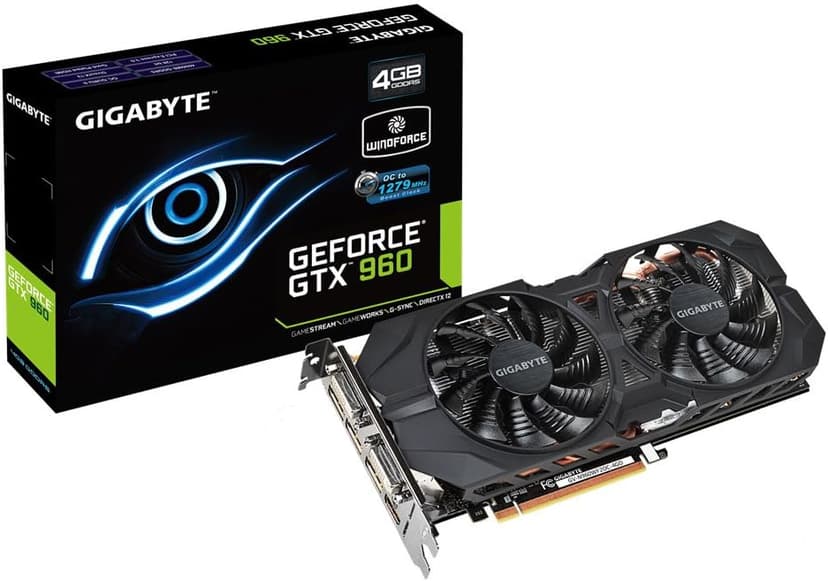 Gigabyte GTX 960 Graphics Cards GV-N960WF2OC-4GD