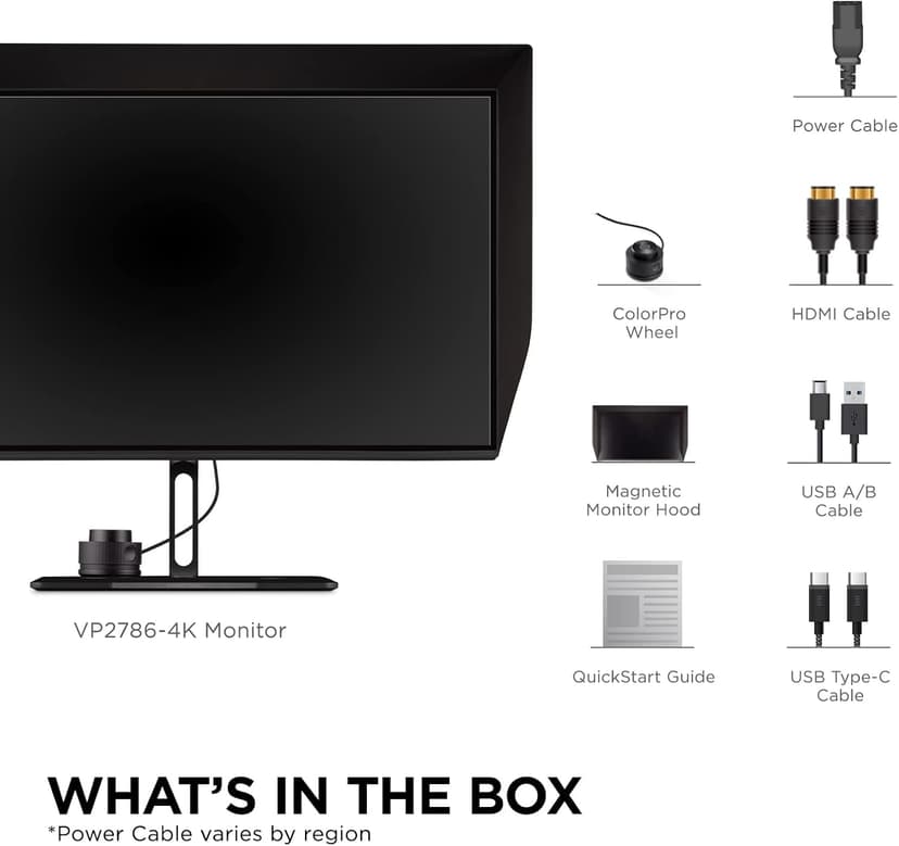 ViewSonic VP2786-4K 27 Inch Premium IPS 4K USB C Monitor with Integrated Color Wheel, 100% Adobe RGB, 98% DCI-P3, Pantone Validated, 90W Charging, HDMI, DisplayPort for Professional Home and Office