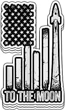 to The Moon Bitcoin Crypto Stock Market US Flag WSB Trading - 6x6 Vinyl Stickers, Laptop Decal, Water Bottle Sticker (Set of 3)
