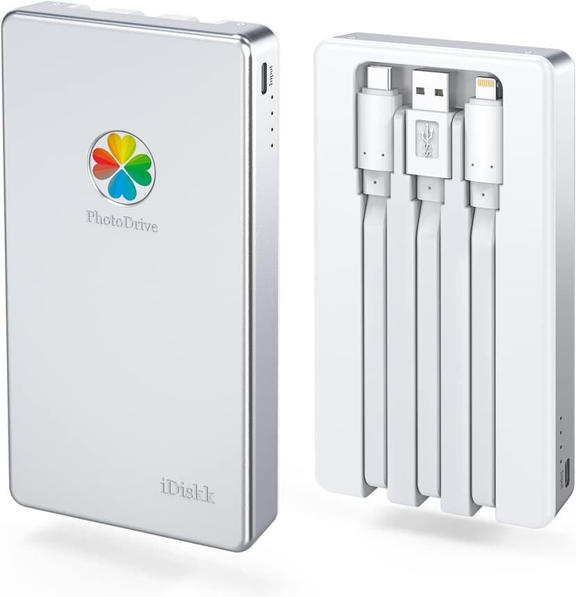 iDiskk 4TB App-le Certified External Hard Drive for iPhone iPad (iPhone 15/14/13/12/11/X) Android Mobile,MacBook and Windows PC, Photo Storage Photo Stick Drive to Bacukp Photos/Videos,Files
