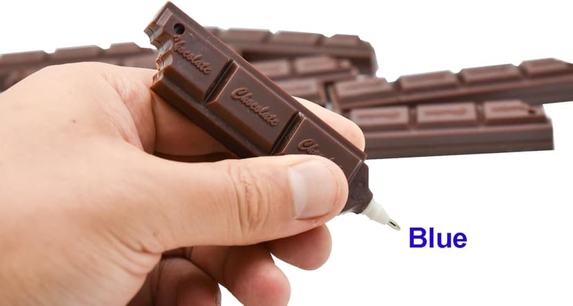 Maydahui 30 PCS Simulation Chocolate Shape Ballpoint Pens Funny Food Pen Novelty Pens Blue Ink for School Party Office