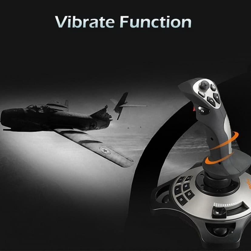 PC Joystick, USB Gaming Flight Simulator Game Controller with Vibration Function and Throttle Control, PXN 2113 Wired Gamepad Flight Sim Stick for Windows PC/Computer