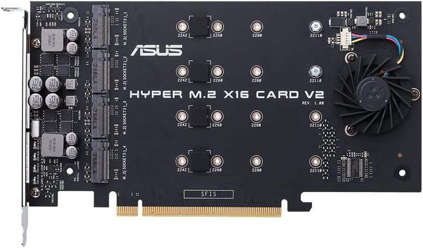 ASUS Hyper M.2 x16 Card v2 4 x M.2 Socket 3