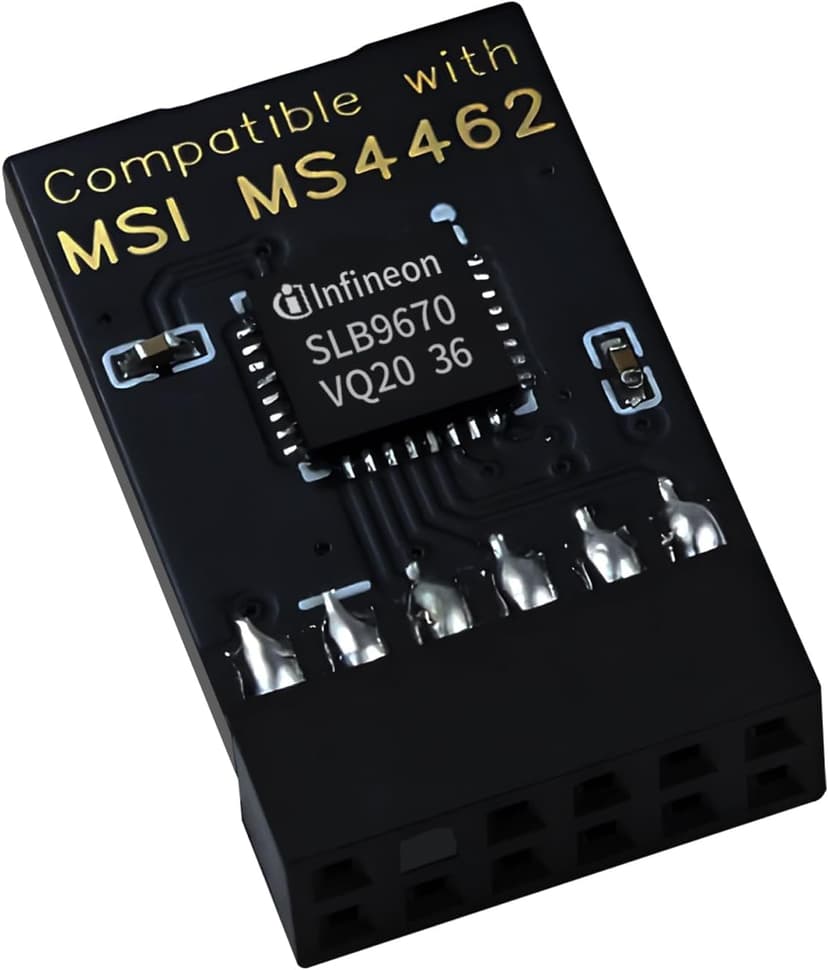 TPM 2.0 12Pin Module Chip for MSI Motherboards, Secure Boot and Data Protection for Windows 11/10