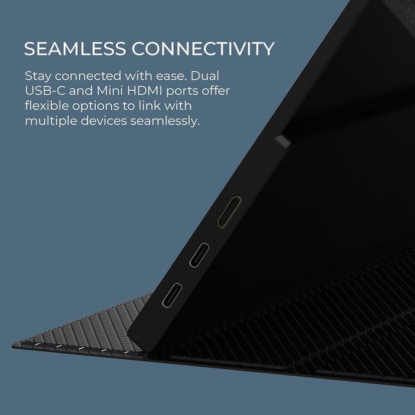 AOC 16T10 Portable Monitor 15.6 Inch FHD 1920x1080, IPS Panel, USB Type C x2,Mini HDMI x1, Smart Cover Included