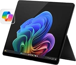 Microsoft Surface Pro 2-in-1 Laptop/Tablet (2024), Windows 11 Copilot+ PC, 13" Touchscreen OLED Display, Snapdragon X Elite (12 Core), 16GB RAM, 256GB Storage, Black, Amazon Exclusive